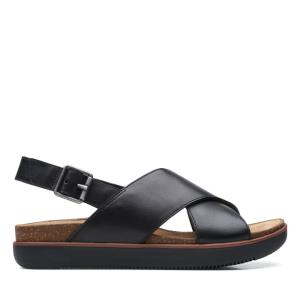 Sandalias Clarks Elayne Cross Mujer Negras | CLK621NFK