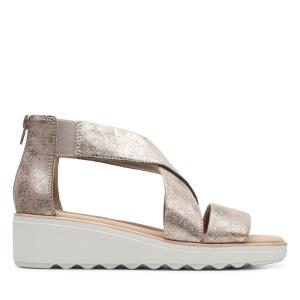 Sandalias Clarks Jillian Rise Mujer Azules Gris Metal | CLK031CRE