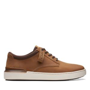 Zapatillas Clarks Court Lite Derby Hombre Marrones Claro | CLK248KAP