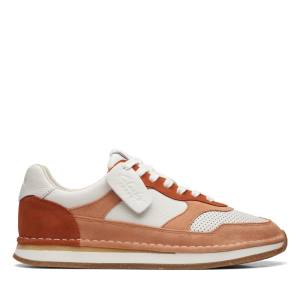 Zapatillas Clarks Craft Run Tor Hombre Blancas Naranjas | CLK691KJF