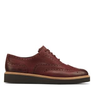 Zapatos Brogue Clarks Baille Brogue Mujer Burdeos | CLK095BDO