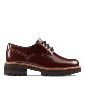 Zapatos Brogue Clarks Orianna Derby Mujer Burdeos | CLK825BDX