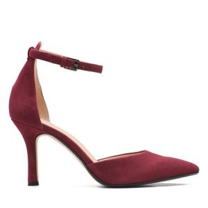 Zapatos De Tacon Clarks Violet 85 Correa Mujer Rojas | CLK309MJY