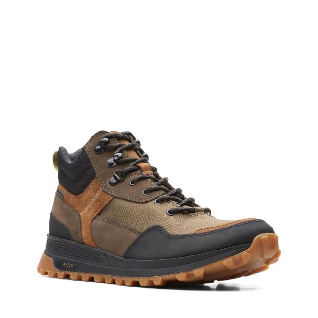 Botas Casuales Clarks ATL Trek Hi GORE-TEX Hombre Verde Oliva Oscuro | CLK814XOI