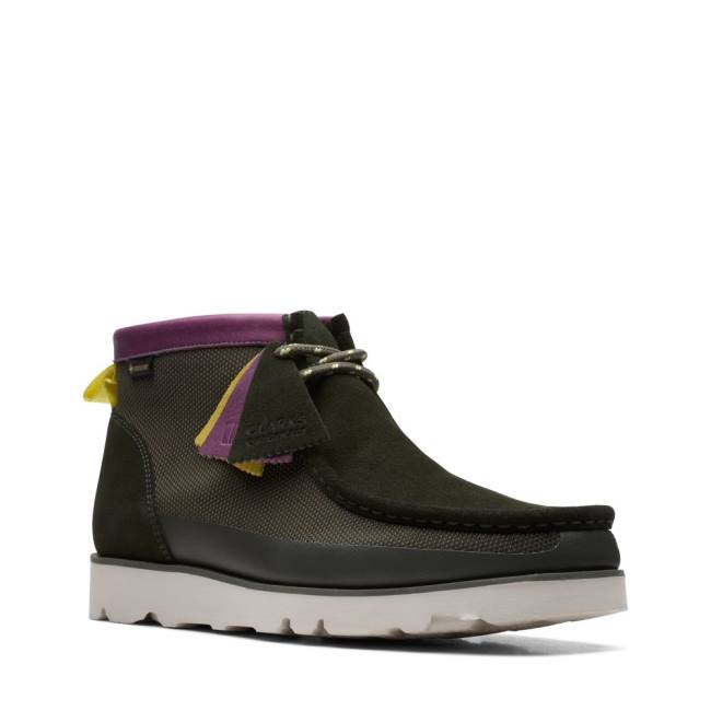 Botas Casuales Clarks Wallabee 2.0 GORE-TEX Hombre Negras Verde Oliva | CLK903MXC