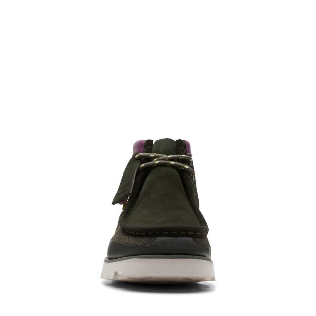 Botas Casuales Clarks Wallabee 2.0 GORE-TEX Hombre Negras Verde Oliva | CLK903MXC