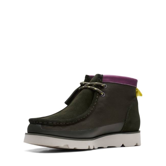 Botas Casuales Clarks Wallabee 2.0 GORE-TEX Hombre Negras Verde Oliva | CLK903MXC