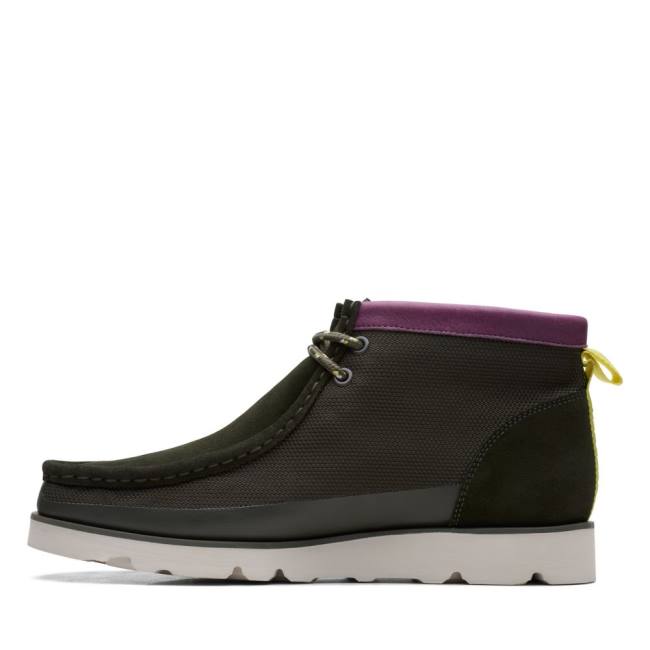 Botas Casuales Clarks Wallabee 2.0 GORE-TEX Hombre Negras Verde Oliva | CLK903MXC