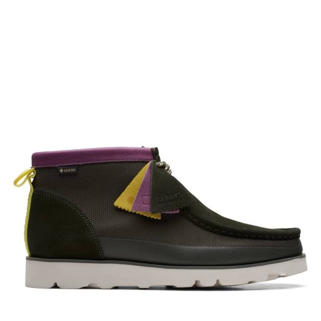 Botas Casuales Clarks Wallabee 2.0 GORE-TEX Hombre Negras Verde Oliva | CLK903MXC