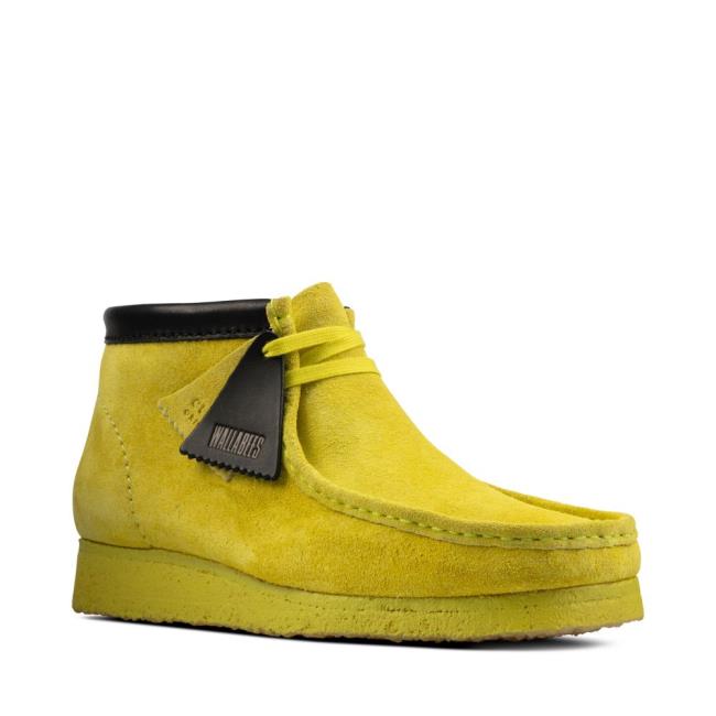 Botas Casuales Clarks Wallabee Boot Hombre Verde Claro | CLK357QUS