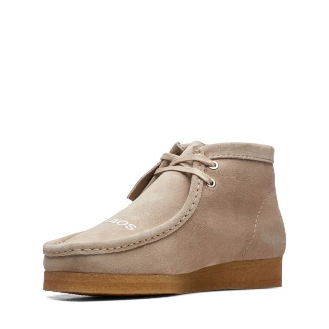 Botas Casuales Clarks Wallabee Hombre Beige | CLK327QIX