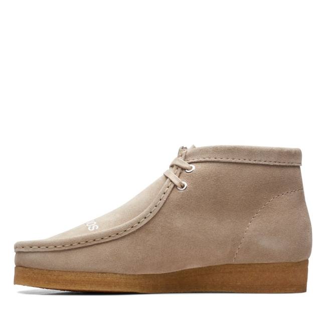 Botas Casuales Clarks Wallabee Hombre Beige | CLK327QIX