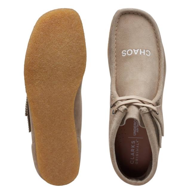 Botas Casuales Clarks Wallabee Hombre Beige | CLK327QIX