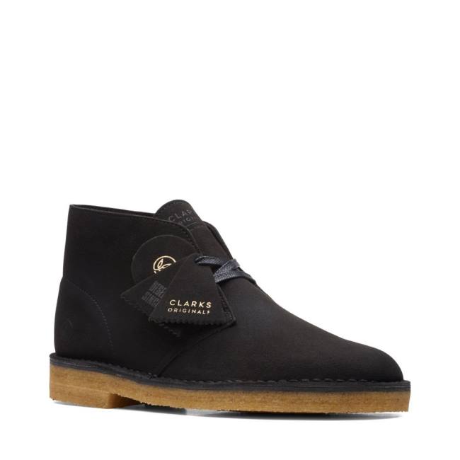 Botas De Desierto Clarks Desert Boot Classic Hombre Negras | CLK564ALF