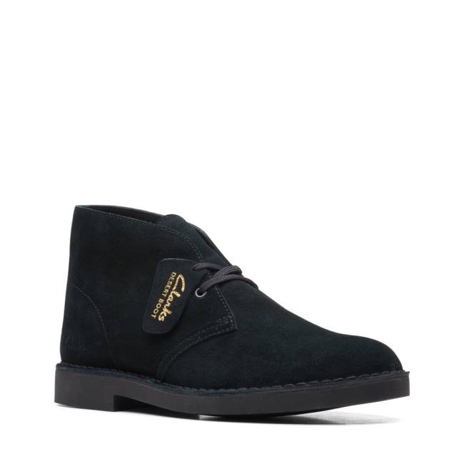 Botas De Desierto Clarks Desert Boot Classic Evo Hombre Negras | CLK794ZGW