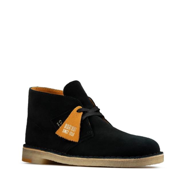 Botas De Desierto Clarks Desert Boot Hombre Negras | CLK482QJH