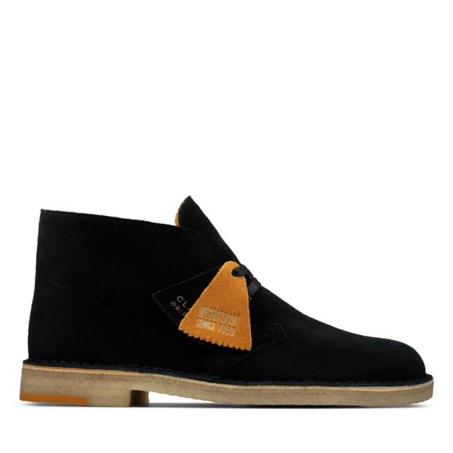 Botas De Desierto Clarks Desert Boot Hombre Negras | CLK482QJH