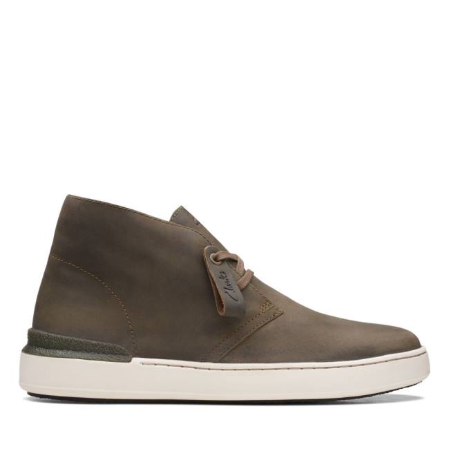 Botines Clarks Court Lite Desert Hombre Verde Oliva | CLK598GSB