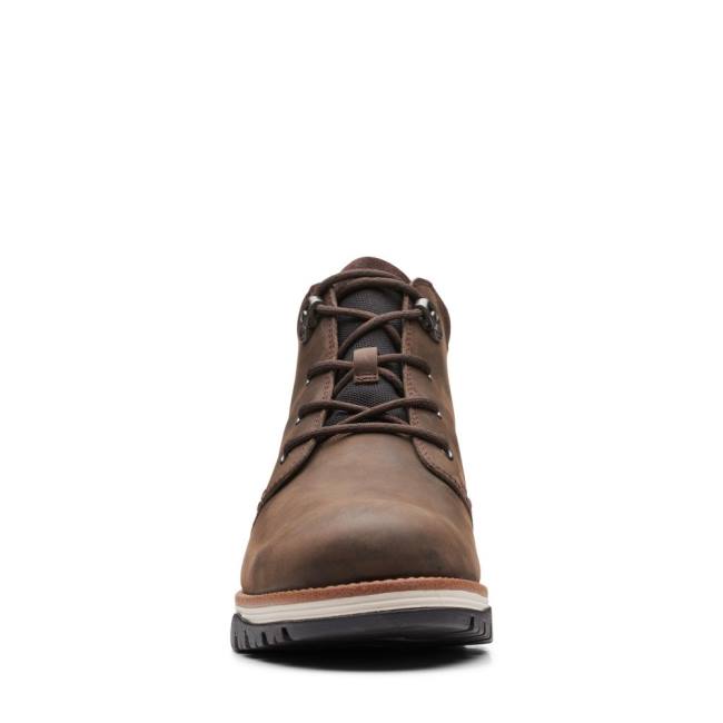 Botines Clarks Topton Mid GORE-TEX Hombre Marrones Oscuro | CLK046NGO