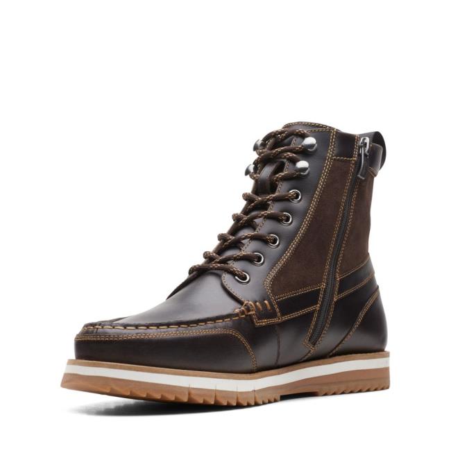 Originals Botas Clarks Durston Hi Hombre Marrones Oscuro | CLK623GJI