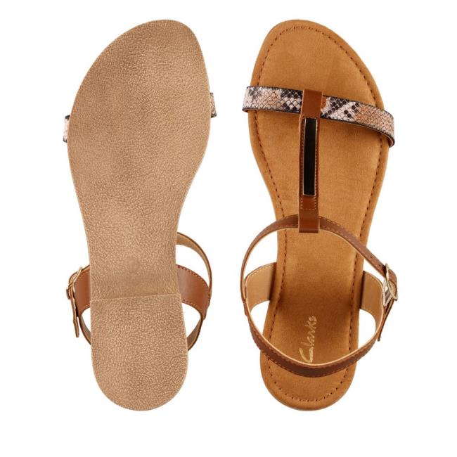 Sandalias Clarks Axelle Ray Mujer Marrones | CLK598QAS