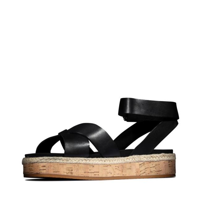 Sandalias Clarks Botanic Poppy Mujer Negras | CLK493NPG