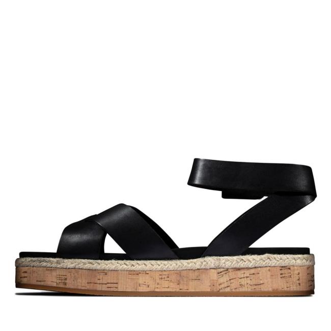 Sandalias Clarks Botanic Poppy Mujer Negras | CLK493NPG