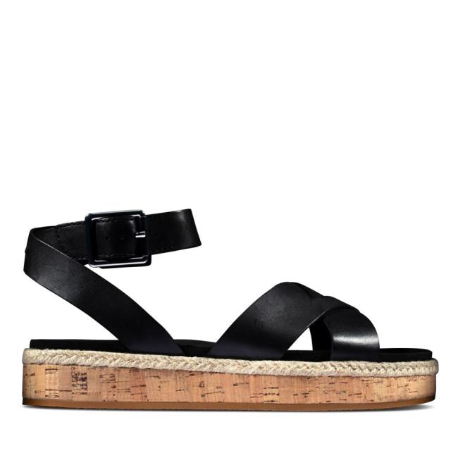 Sandalias Clarks Botanic Poppy Mujer Negras | CLK493NPG