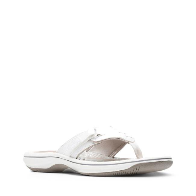 Sandalias Clarks Brinkley Sea Mujer Blancas | CLK381GNR