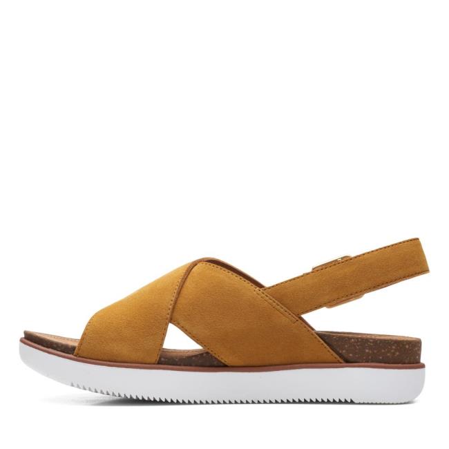 Sandalias Clarks Elayne Cross Mujer Marrones | CLK709SGX