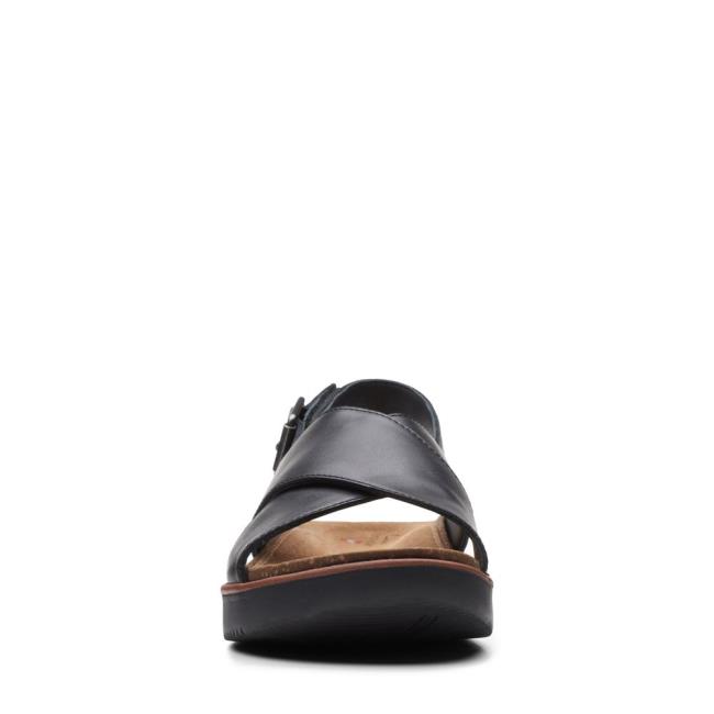 Sandalias Clarks Elayne Cross Mujer Negras | CLK621NFK