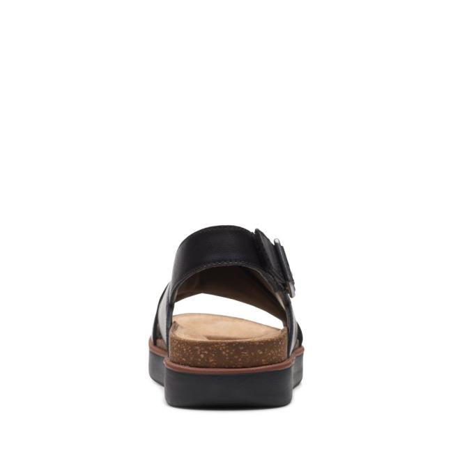 Sandalias Clarks Elayne Cross Mujer Negras | CLK621NFK