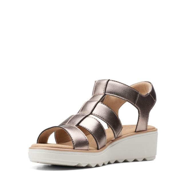 Sandalias Clarks Jillian Quartz Mujer Metal | CLK643LFR