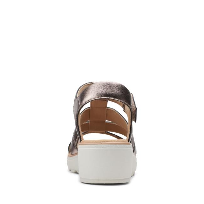 Sandalias Clarks Jillian Quartz Mujer Metal | CLK643LFR