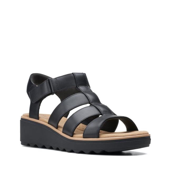 Sandalias Clarks Jillian Quartz Mujer Negras | CLK732SXZ