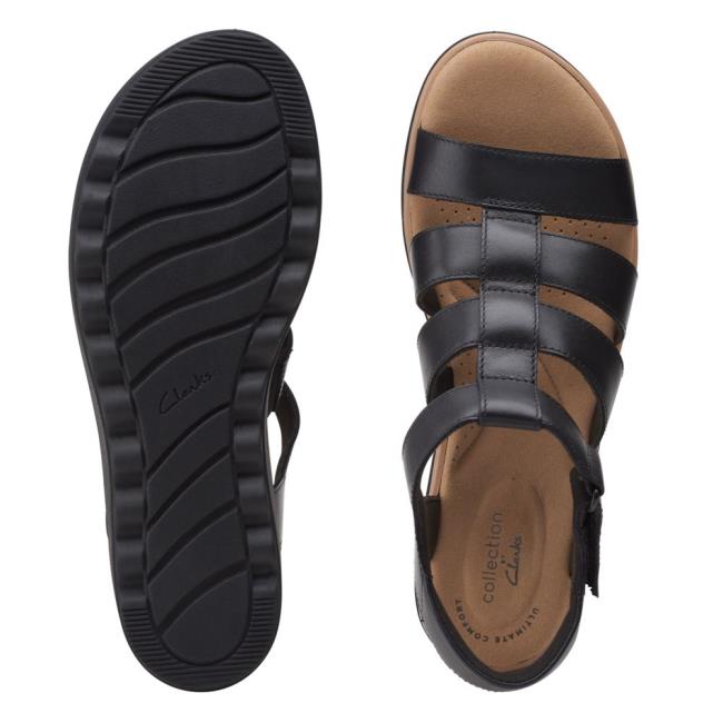 Sandalias Clarks Jillian Quartz Mujer Negras | CLK732SXZ