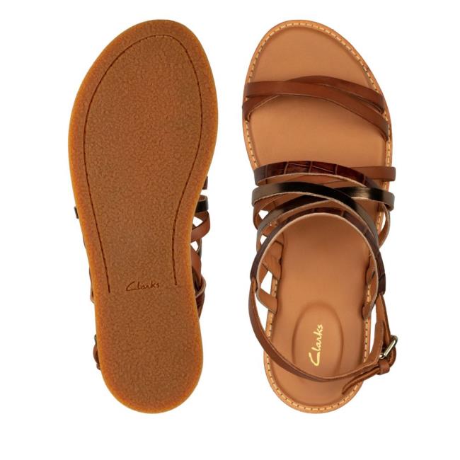 Sandalias Clarks Karsea Ankle Mujer Marrones | CLK180XMK