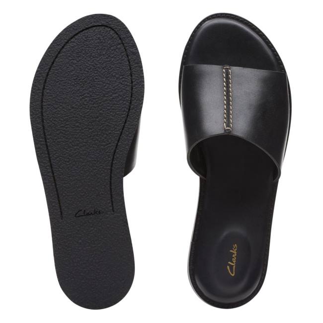 Sandalias Clarks Karsea Mule Mujer Negras | CLK897ELN