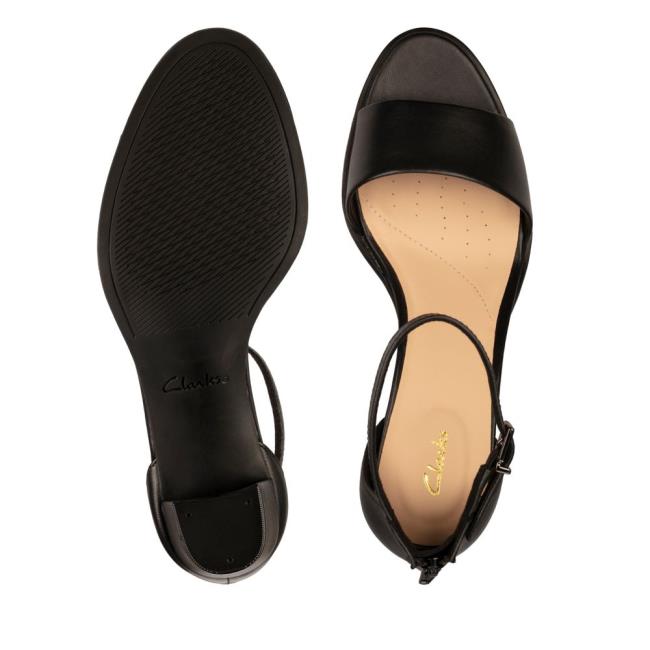 Sandalias Clarks Kaylin 60 2 Part Mujer Negras | CLK165YZW