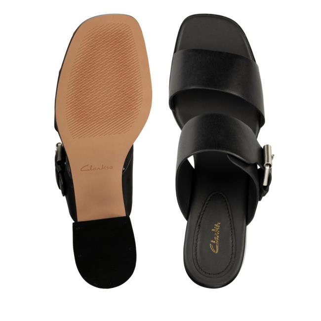 Sandalias Clarks Landra 35 Mule Mujer Negras | CLK769EKS