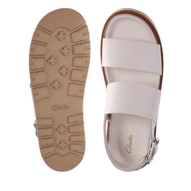 Sandalias Clarks Orianna Correa Mujer Blancas | CLK175NYU