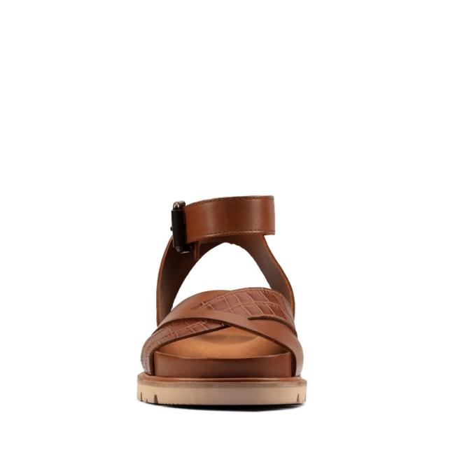 Sandalias Clarks Orianna Cross Mujer Marrones Oscuro | CLK235WOT