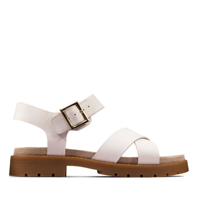 Sandalias Clarks Orinoco Correa Mujer Blancas | CLK469UHD