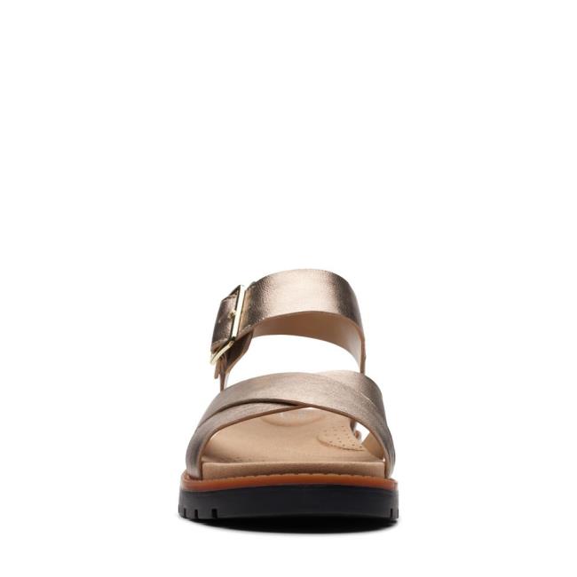 Sandalias Clarks Orinoco Correa Mujer Metal | CLK210AMC