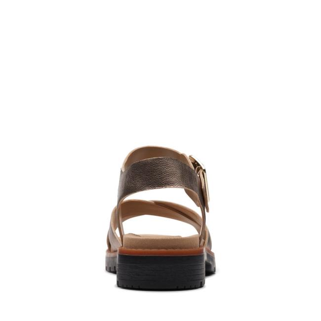 Sandalias Clarks Orinoco Correa Mujer Metal | CLK210AMC