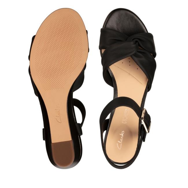 Sandalias Clarks Sense Correa Mujer Negras | CLK637SYG