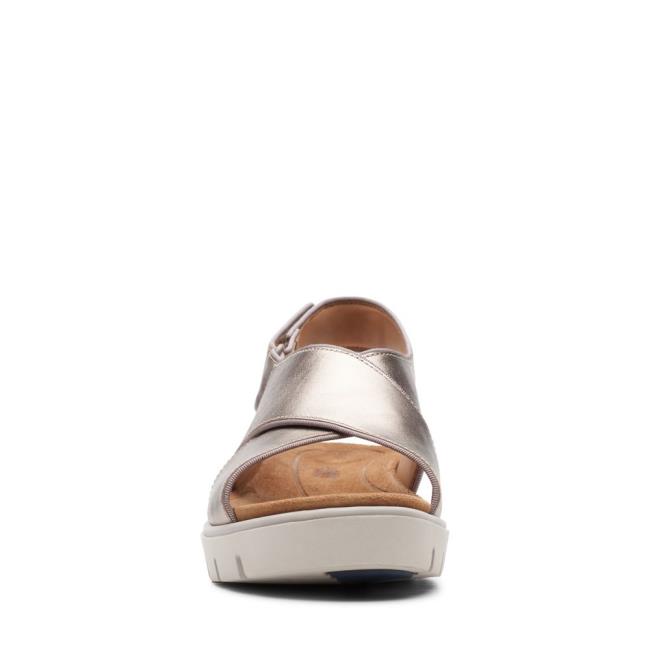 Sandalias Clarks Un Karely Sun Mujer Doradas Metal | CLK804FYX