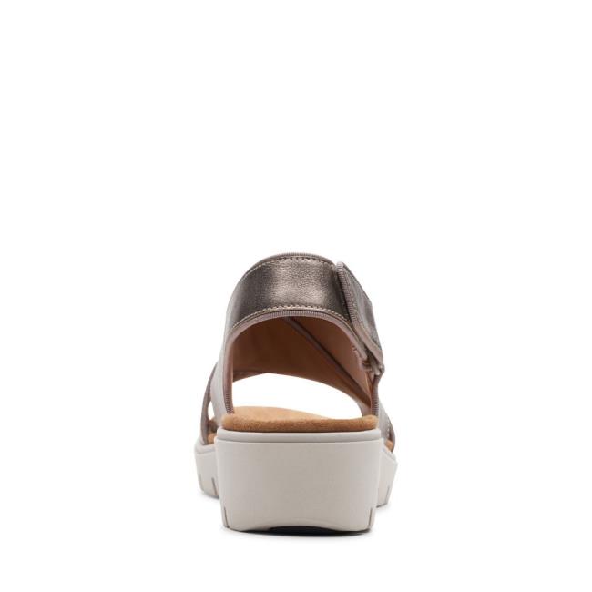 Sandalias Clarks Un Karely Sun Mujer Doradas Metal | CLK804FYX