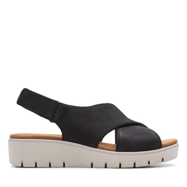 Sandalias Clarks Un Karely Sun Mujer Negras | CLK143RKU