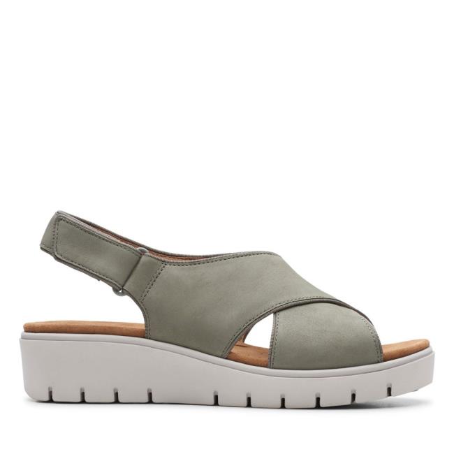 Sandalias Clarks Un Karely Sun Mujer Verde Oliva | CLK985GYD